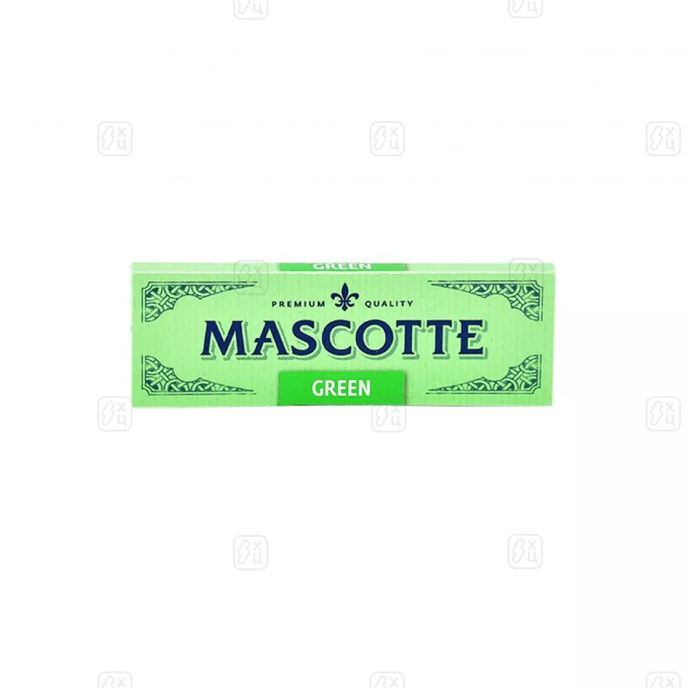 139_Бумага_для_самокруток_MASCOTTE_Green_Cut_Corners_Green_50шт