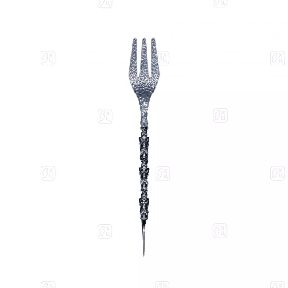 АКСЕССУАРЫ_66_Вилка&Шило_для_табака_Scull_Серебро_