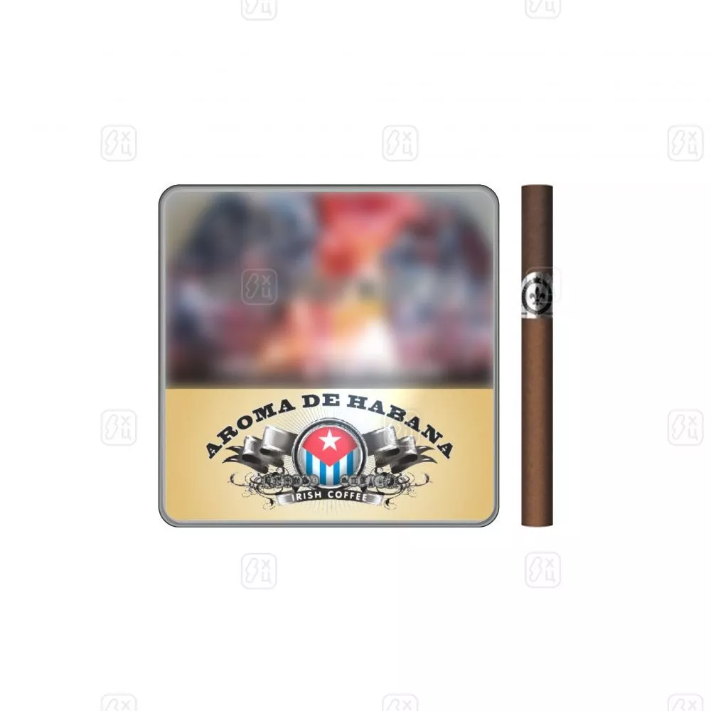 12_Сигариллы_c_фильтром_Aroma_de_Habana_Irish_Coffe_портсигар_10шт