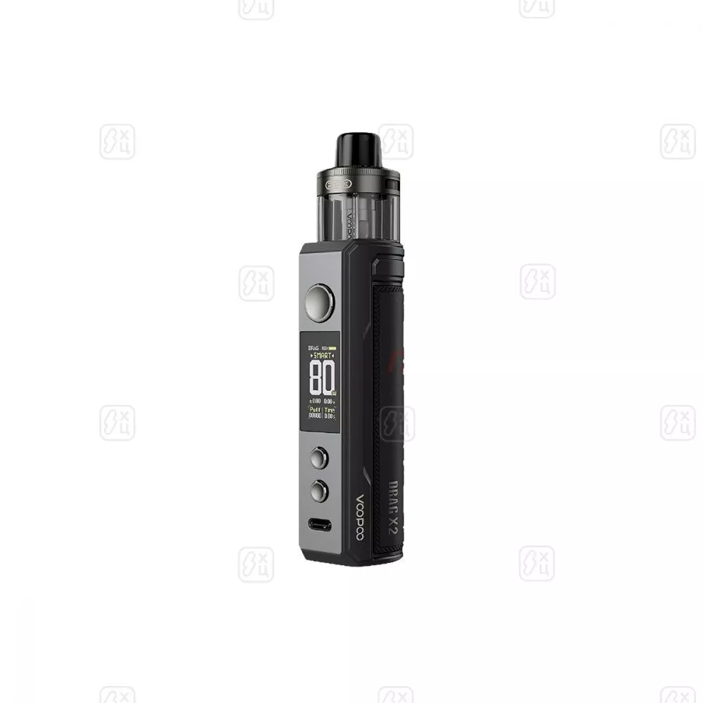 POD_система_Voopoo_DRAG_X2_Pod_Mod_Gray_Metal_Металлический