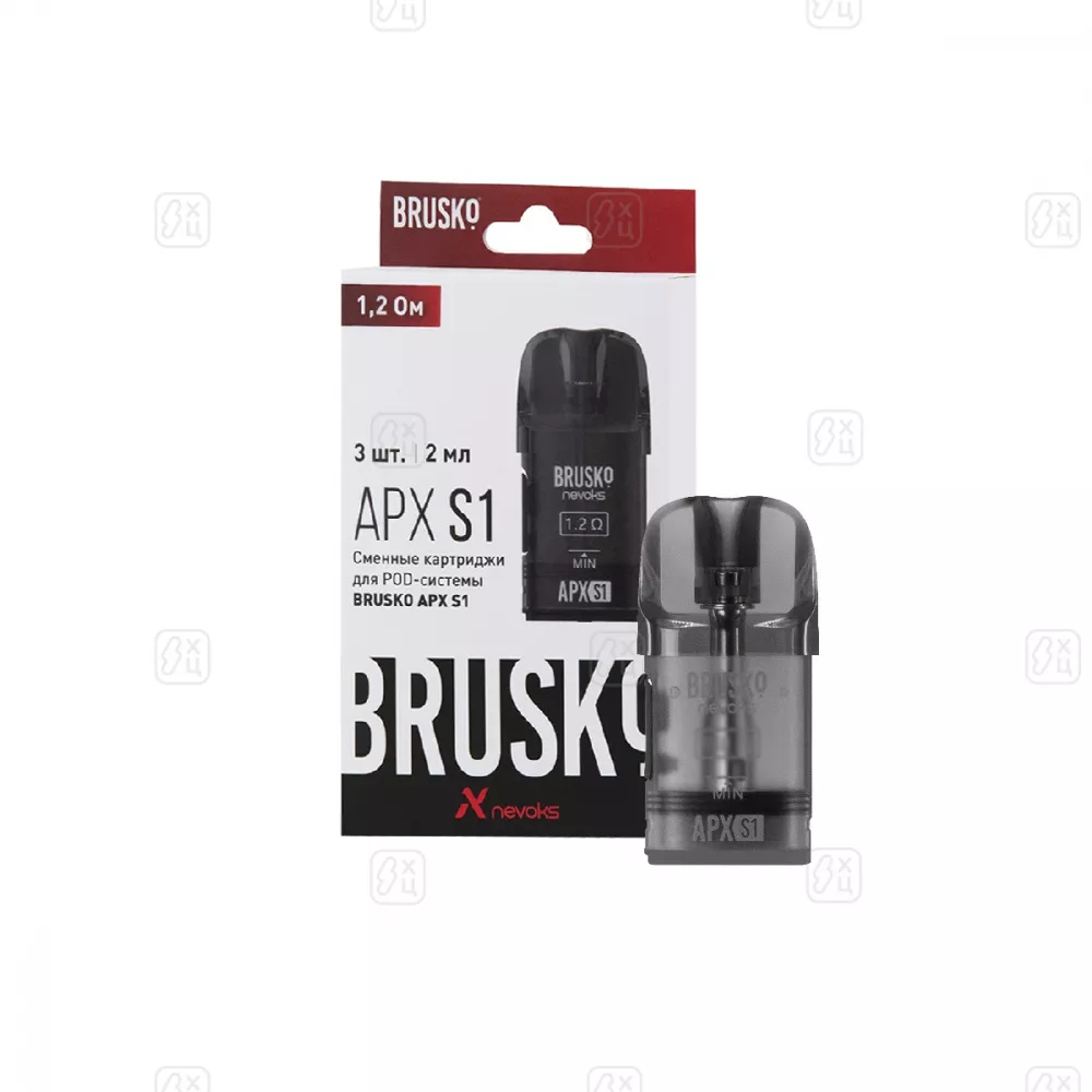 Сменные_картриджи_BRUSKO_APX_S1,_0_8_Ом,_2_мл_,_1_шт