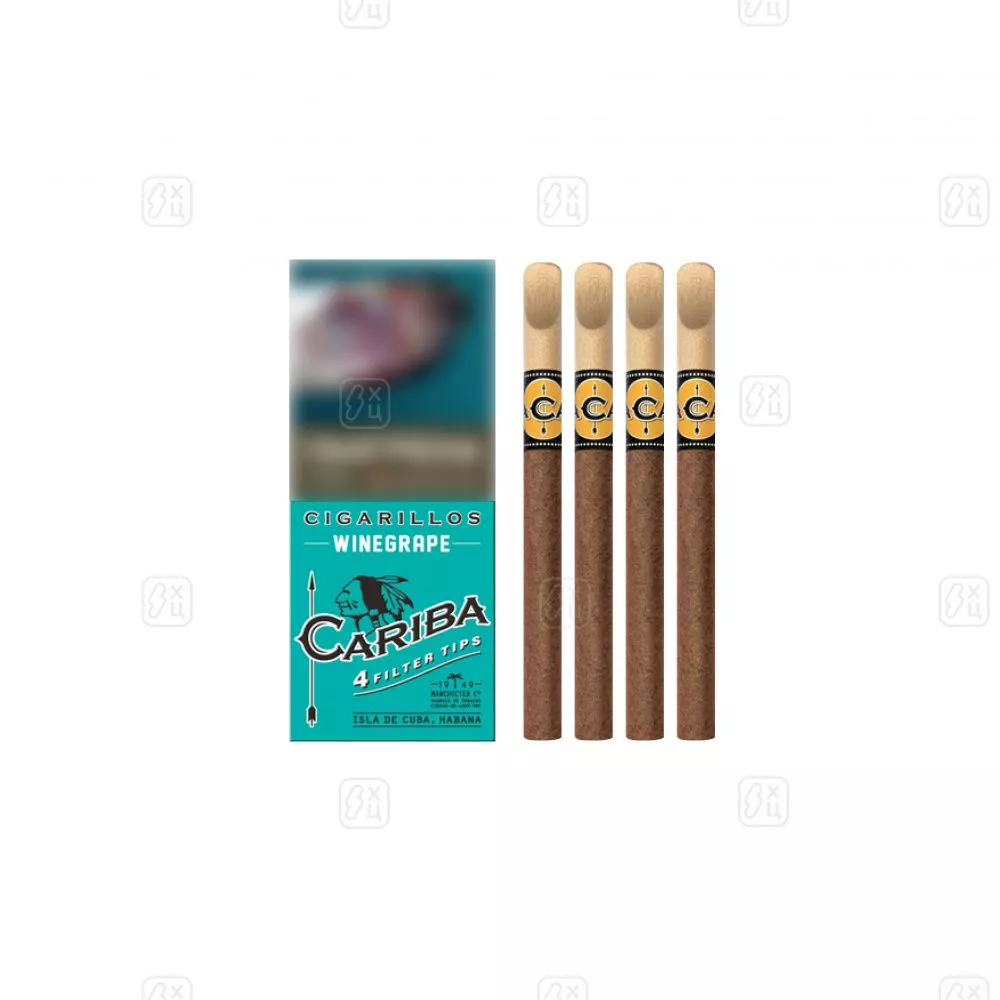 7_Сигариллы_c_деревянным_мундштуком_CARIBA_Winegrape_пачка_4шт_