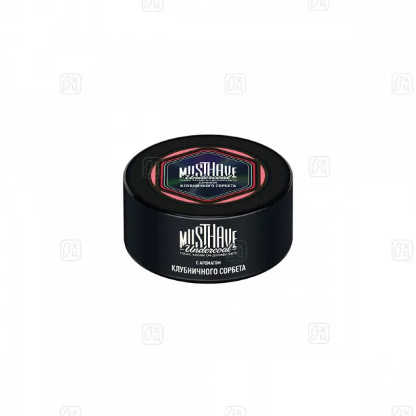 Табак для кальяна Must Have Undercoal с ароматом клубничного сорбета, банка 125 гр_