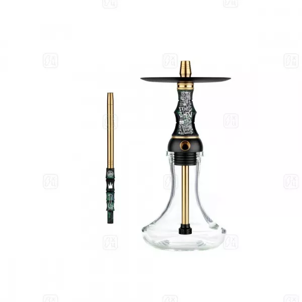 Кальян_Alpha_Hookah_BEAT_VNDL_Green_+_Колба_CRAFT_MINI_Прозрачная
