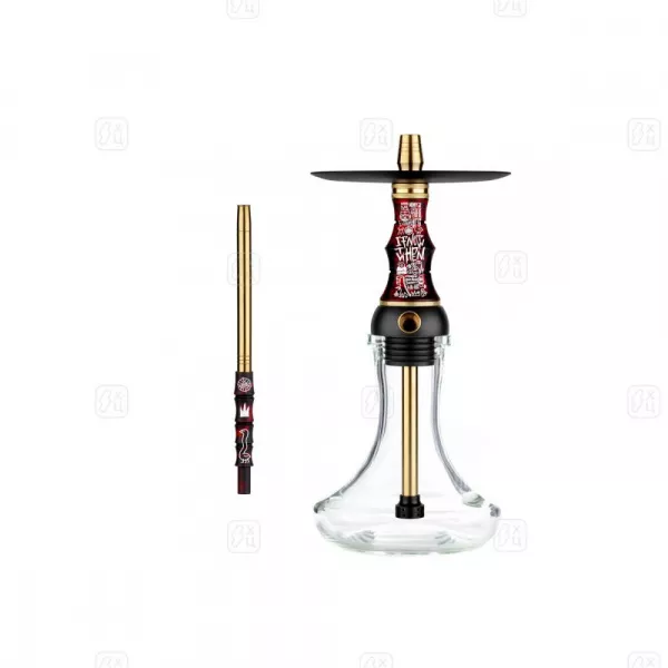 Кальян_Alpha_Hookah_BEAT_VNDL_Red_+_Колба_CRAFT_MINI_Прозрачная