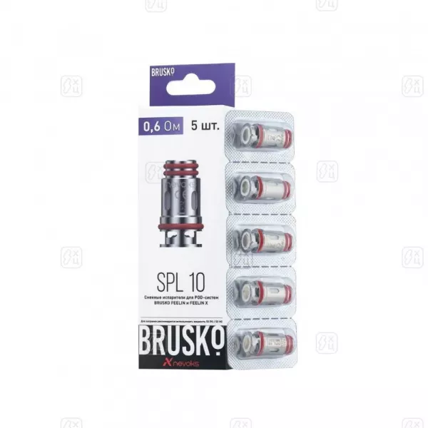87_Испаритель_BRUSKO_FEELIN_SPL_10,_0_6_Ом,_упак_5_шт