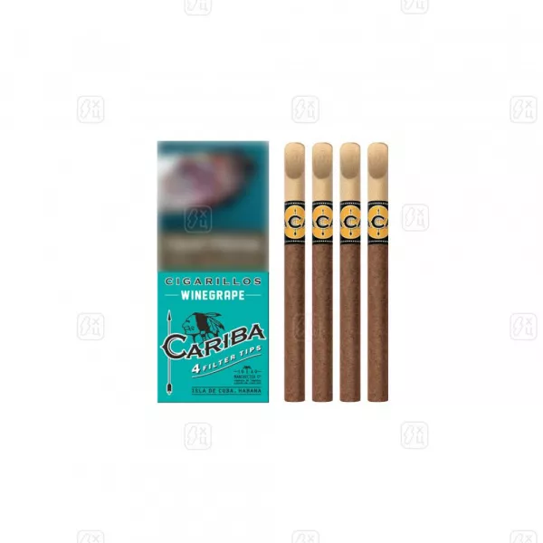 7_Сигариллы_c_деревянным_мундштуком_CARIBA_Winegrape_пачка_4шт_